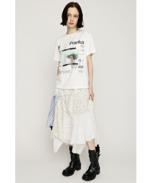 SLY(スライ)の「REMAKE COTTON LACE SK リメイクコットンレーススカート 春服 夏服(スカート・レディース・ホワイト系その他2/ブラック系その他2・FREE)」の3枚目の写真