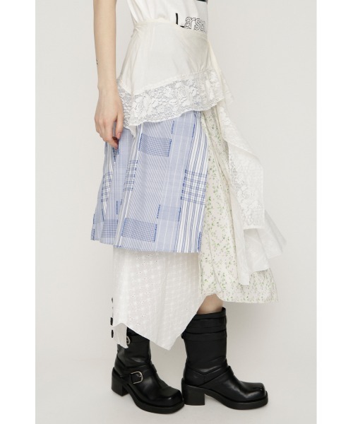 SLY(スライ)の「REMAKE COTTON LACE SK リメイクコットンレーススカート 春服 夏服(スカート・レディース・ホワイト系その他2/ブラック系その他2・FREE)」の5枚目の写真