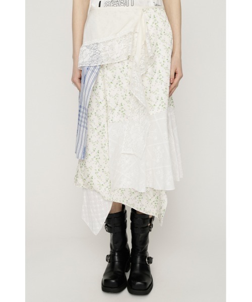 SLY(スライ)の「REMAKE COTTON LACE SK リメイクコットンレーススカート 春服 夏服(スカート・レディース・ホワイト系その他2/ブラック系その他2・FREE)」の6枚目の写真