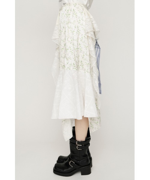 SLY(スライ)の「REMAKE COTTON LACE SK リメイクコットンレーススカート 春服 夏服(スカート・レディース・ホワイト系その他2/ブラック系その他2・FREE)」の7枚目の写真
