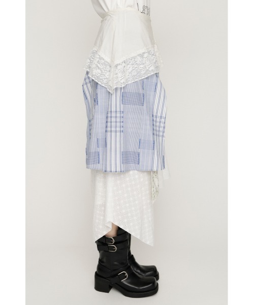 SLY(スライ)の「REMAKE COTTON LACE SK リメイクコットンレーススカート 春服 夏服(スカート・レディース・ホワイト系その他2/ブラック系その他2・FREE)」の8枚目の写真