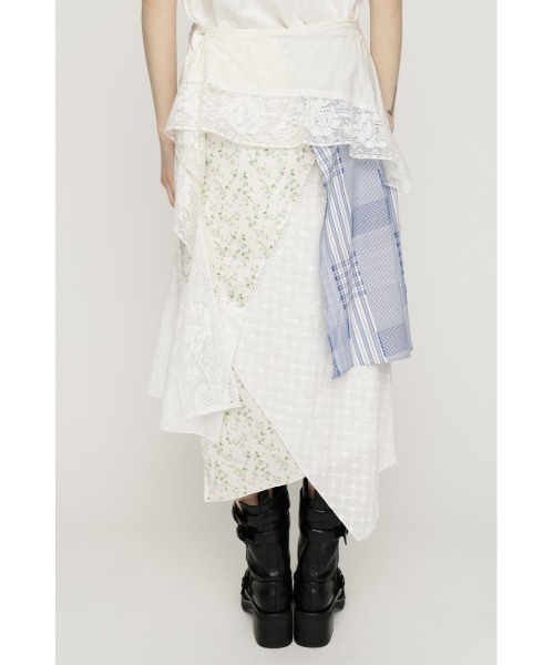 SLY(スライ)の「REMAKE COTTON LACE SK リメイクコットンレーススカート 春服 夏服(スカート・レディース・ホワイト系その他2/ブラック系その他2・FREE)」の9枚目の写真