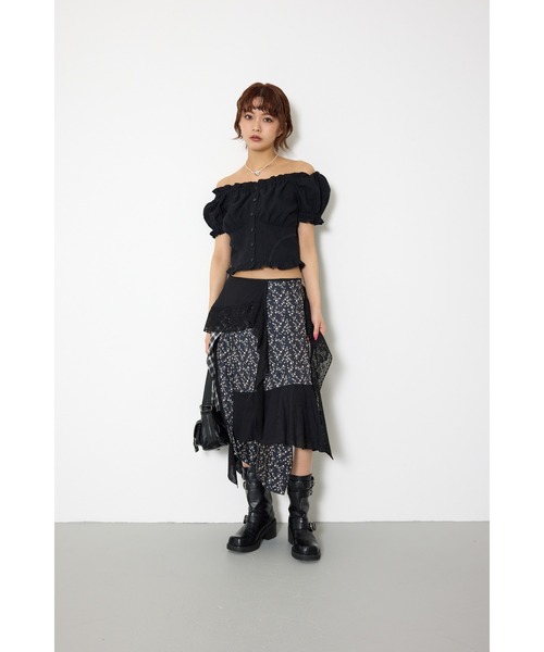 SLY(スライ)の「REMAKE COTTON LACE SK リメイクコットンレーススカート 春服 夏服(スカート・レディース・ホワイト系その他2/ブラック系その他2・FREE)」の21枚目の写真