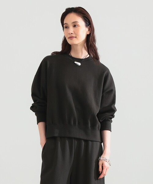 Demi-Luxe BEAMS（デミルクス ビームス）の「【別注】SLOANE / 裏毛 ショート丈 ロングスリーブ スウェット（スウェット・レディース・ダークグリーン/ブラウン系その他2・1/2）」の2枚目の写真
