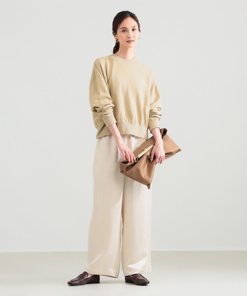 Demi-Luxe BEAMS（デミルクス ビームス）の「【別注】SLOANE / 裏毛 ショート丈 ロングスリーブ スウェット（スウェット・レディース・ダークグリーン/ブラウン系その他2・1/2）」の3枚目の写真
