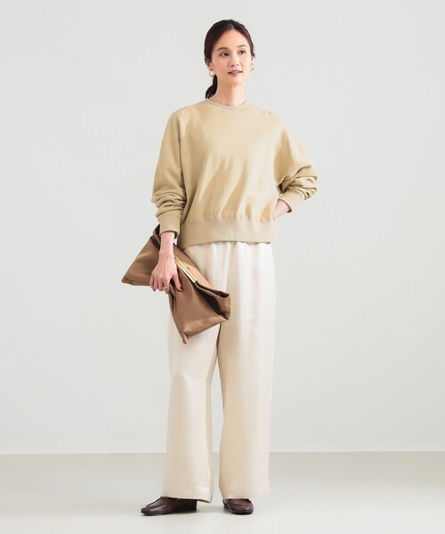 Demi-Luxe BEAMS（デミルクス ビームス）の「【別注】SLOANE / 裏毛 ショート丈 ロングスリーブ スウェット（スウェット・レディース・ダークグリーン/ブラウン系その他2・1/2）」の4枚目の写真