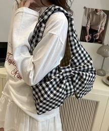 meJane | ギンガムチェック リボンデザイントートバック(トートバッグ)
