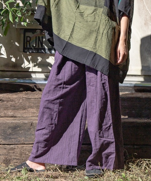 チャイハネ(チャイハネ)の「【チャイハネ】サバーイMEN'Sパンツ タイパンツ(その他パンツ・メンズ・パープル/ベージュ/レッド/グリーン/ブラック/ブルー・FREE)」の5枚目の写真