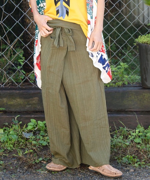 チャイハネ(チャイハネ)の「【チャイハネ】サバーイMEN'Sパンツ タイパンツ(その他パンツ・メンズ・パープル/ベージュ/レッド/グリーン/ブラック/ブルー・FREE)」の1枚目の写真