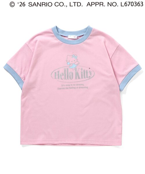 algy(アルジー)の「【ハローキティ】エンジェルリンガーTシャツ(Tシャツ/カットソー・キッズ・ピンク/オフホワイト/サックスブルー・160/150/140/130)」の14枚目の写真