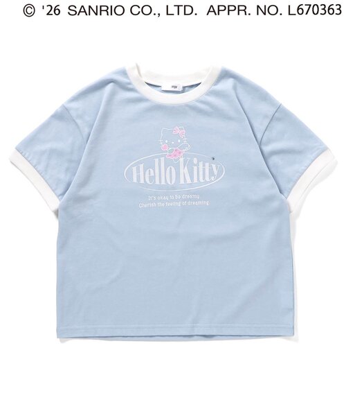algy(アルジー)の「【ハローキティ】エンジェルリンガーTシャツ(Tシャツ/カットソー・キッズ・ピンク/オフホワイト/サックスブルー・160/150/140/130)」の16枚目の写真