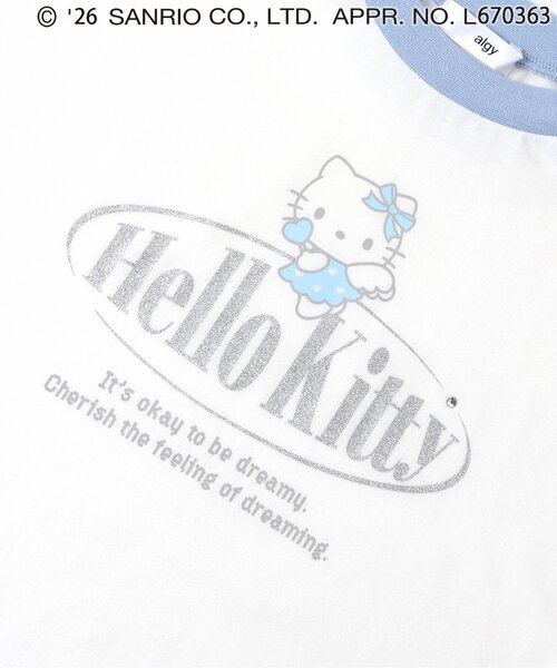 algy(アルジー)の「【ハローキティ】エンジェルリンガーTシャツ(Tシャツ/カットソー・キッズ・ピンク/オフホワイト/サックスブルー・160/150/140/130)」の22枚目の写真