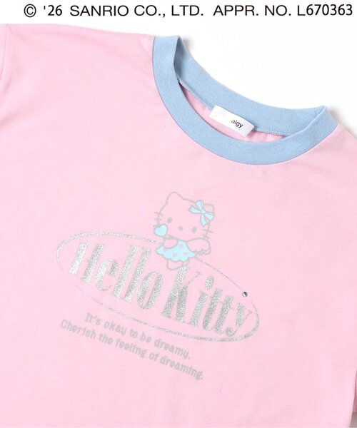 algy(アルジー)の「【ハローキティ】エンジェルリンガーTシャツ(Tシャツ/カットソー・キッズ・ピンク/オフホワイト/サックスブルー・160/150/140/130)」の18枚目の写真