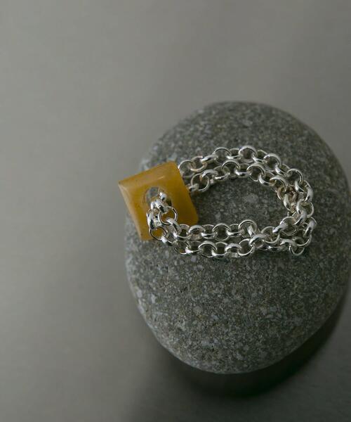 SMELLY（スメリー）の「SMELLY so’　redaventurine chain ring（リング・レディース・シルバー系その他・12）」の2枚目の写真