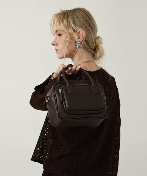 style code(スタイルコード)の「ZOZO限定【STYLE CODE/スタイルコード】2WAYミニボストンバッグ(ボストンバッグ・レディース・ブラック/ブラウン・FREE)」の1枚目の写真