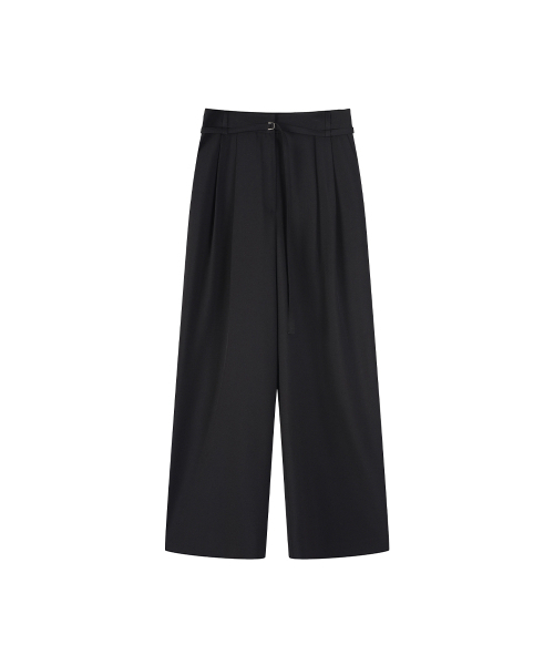 LAP(ラップ)の「ツーピンタックベルト付きワイドパンツ AS2WP464(スラックス・レディース・ダークブラウン/ブラック・SMALL/MEDIUM)」の7枚目の写真