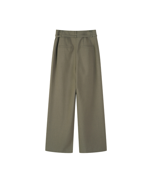LAP(ラップ)の「ツーピンタックベルト付きワイドパンツ AS2WP464(スラックス・レディース・ダークブラウン/ブラック・SMALL/MEDIUM)」の6枚目の写真