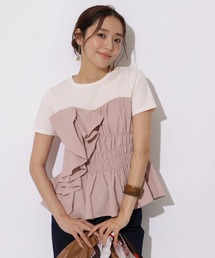 新品♡カットソー＊リランドチュール.レストローズ.ロペ.ジャスグリッティー JUSGLITTY｜ジャスグリッティーのトップス（ピンク/桃色系）通販