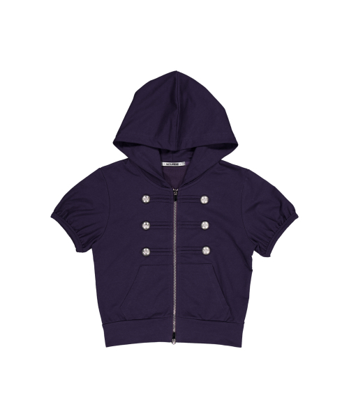 SETUP-EXE(セットアップイーエックスイー)の「NAPOLEON HALF HOODIE / PURPLE(パーカー・レディース・その他・OS)」の2枚目の写真
