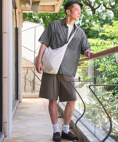 green label relaxing(グリーンレーベルリラクシング)の「2.25オンス デニム レギュラーカラー 半袖 シャツ(シャツ/ブラウス・メンズ・ネイビー/ブラック・L/S/XL/M)」の6枚目の写真