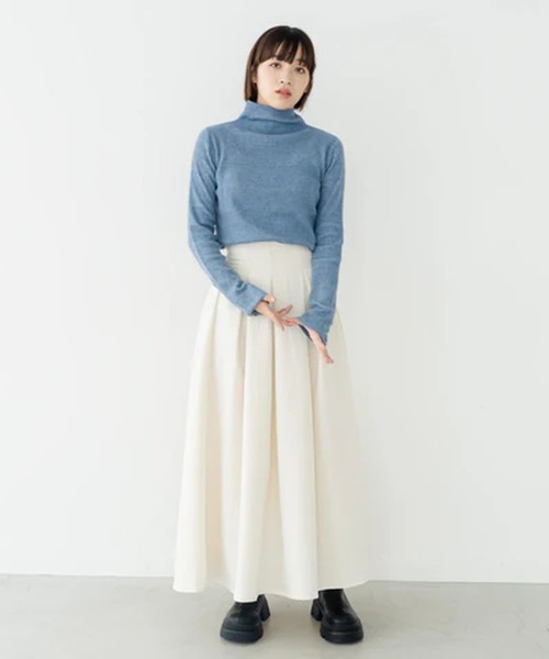 merrylatte(メリーラテ)の「タックフレアスカート【IROHANI】(スカート・レディース・ホワイト・FREE)」の13枚目の写真