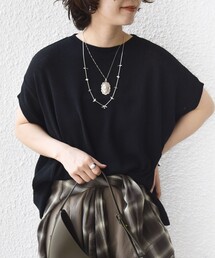 【WEB限定】シアー ワッフル スリット TEE