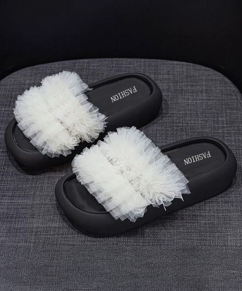 Miniministore(ミニミニストア)の「厚底 ミュールサンダル 美脚 韓国風夏靴(サンダル・レディース・ライトグレー/ホワイト/ブラック・25.0cm/24.5cm/24.0cm/23.5cm/23.0cm/22.5cm)」の8枚目の写真