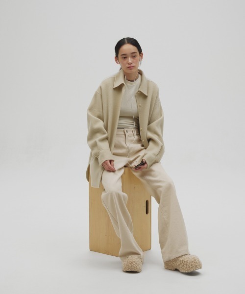 TODAYFUL（トゥデイフル）の「Wool Shirts Jacket（テーラードジャケット・レディース・チャコールグレー/ベビーピンク/セージグリーン/ブルー系その他/ブラック・38inch/36inch）」の12枚目の写真