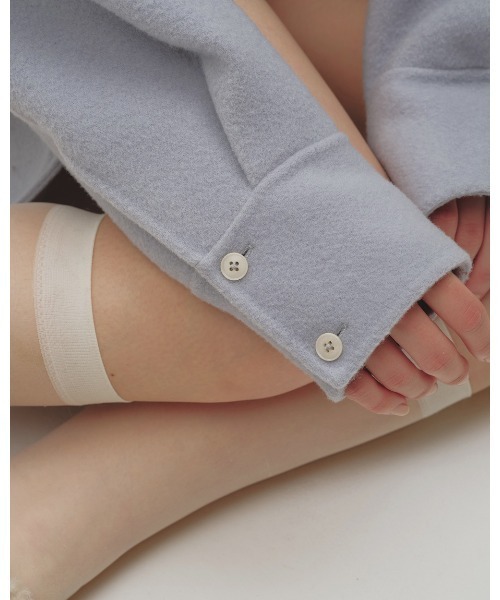 TODAYFUL（トゥデイフル）の「Wool Shirts Jacket（テーラードジャケット・レディース・チャコールグレー/ベビーピンク/セージグリーン/ブルー系その他/ブラック・38inch/36inch）」の16枚目の写真