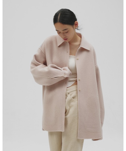 TODAYFUL（トゥデイフル）の「Wool Shirts Jacket（テーラードジャケット・レディース・チャコールグレー/ベビーピンク/セージグリーン/ブルー系その他/ブラック・38inch/36inch）」の17枚目の写真