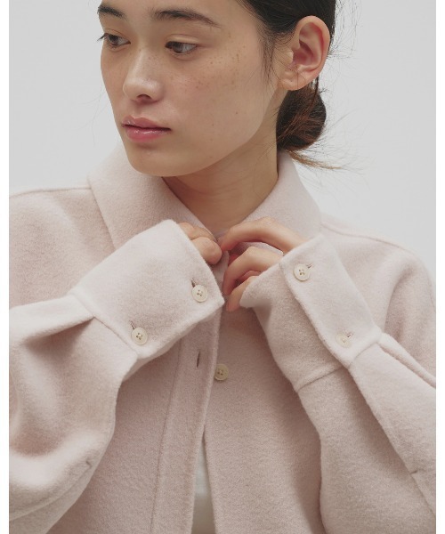 TODAYFUL（トゥデイフル）の「Wool Shirts Jacket（テーラードジャケット・レディース・チャコールグレー/ベビーピンク/セージグリーン/ブルー系その他/ブラック・38inch/36inch）」の18枚目の写真