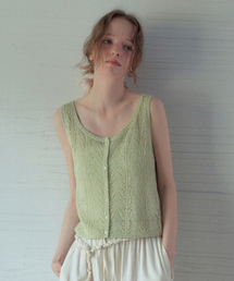 Crochet Sleeveless Knit_Milky Green(OC26KN20)