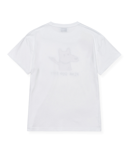 THE SCOT WRECK(ザ スコットレック)の「PINK DOG SAYS(Tシャツ/カットソー・メンズ・ホワイト・LARGE/X-LARGE/SMALL/MEDIUM)」の4枚目の写真