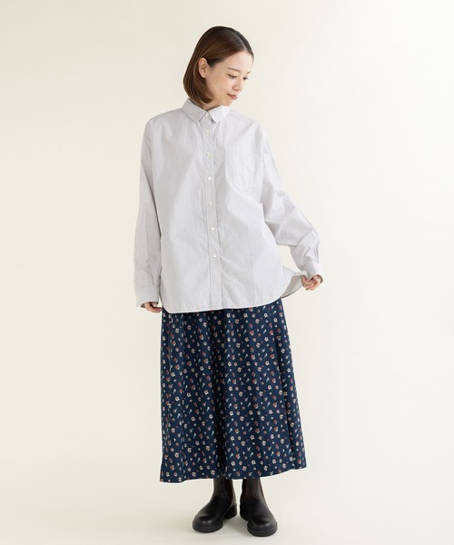 PAR ICI(パーリッシィ)の「オーバーレギュラーシャツ(シャツ/ブラウス・レディース・グレー/ネイビー/ブルー系その他・FREE)」の13枚目の写真