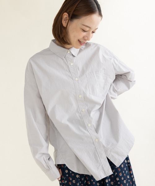 PAR ICI(パーリッシィ)の「オーバーレギュラーシャツ(シャツ/ブラウス・レディース・グレー/ネイビー/ブルー系その他・FREE)」の6枚目の写真