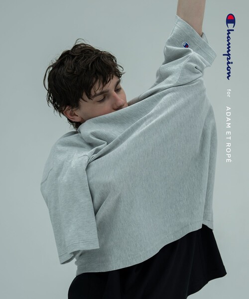 Champion（チャンピオン）の「《別注》【Champion/チャンピオン】REVERSE WEAVE TEE（Tシャツ/カットソー・メンズ・ネイビー/ホワイト/ブラック/ライトグレー・L/M/S/XL）」の4枚目の写真