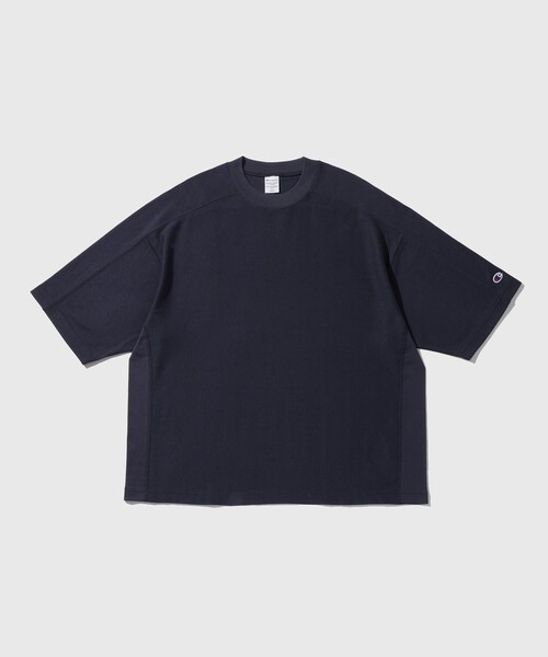 Champion（チャンピオン）の「《別注》【Champion/チャンピオン】REVERSE WEAVE TEE（Tシャツ/カットソー・メンズ・ネイビー/ホワイト/ブラック/ライトグレー・L/M/S/XL）」の6枚目の写真