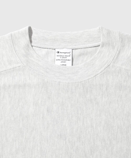 Champion（チャンピオン）の「《別注》【Champion/チャンピオン】REVERSE WEAVE TEE（Tシャツ/カットソー・メンズ・ネイビー/ホワイト/ブラック/ライトグレー・L/M/S/XL）」の9枚目の写真
