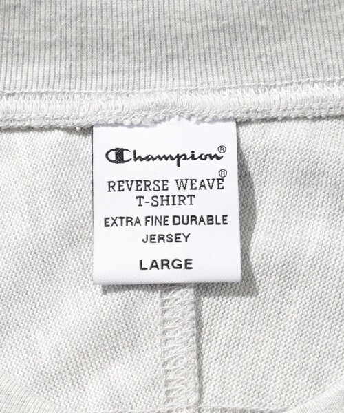 Champion（チャンピオン）の「《別注》【Champion/チャンピオン】REVERSE WEAVE TEE（Tシャツ/カットソー・メンズ・ネイビー/ホワイト/ブラック/ライトグレー・L/M/S/XL）」の22枚目の写真