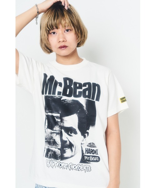 ハードコアチョコレート（ハードコアチョコレート）の「Mr.ビーン/のぞき見（寸詰まりバニラホワイト）（Tシャツ/カットソー・メンズ・ブラック・LARGE/X-LARGE/XX-LARGE）」の8枚目の写真