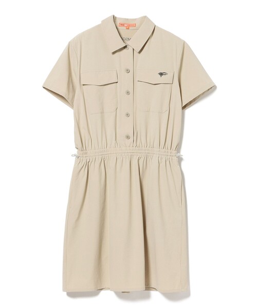 BEAMS GOLF(ビームスゴルフ)の「ORANGE LABEL / ストレッチ シャツワンピース(撥水・接触冷感)(ワンピース・レディース・ネイビー/ベージュ・MEDIUM/LARGE)」の11枚目の写真