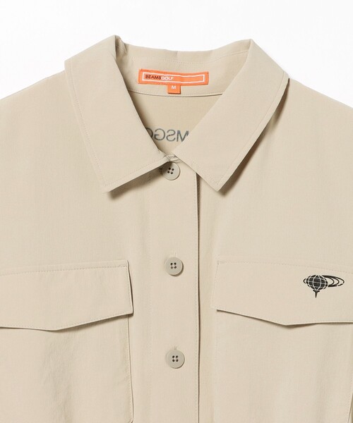 BEAMS GOLF(ビームスゴルフ)の「ORANGE LABEL / ストレッチ シャツワンピース(撥水・接触冷感)(ワンピース・レディース・ネイビー/ベージュ・MEDIUM/LARGE)」の12枚目の写真