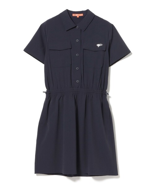 BEAMS GOLF(ビームスゴルフ)の「ORANGE LABEL / ストレッチ シャツワンピース(撥水・接触冷感)(ワンピース・レディース・ネイビー/ベージュ・MEDIUM/LARGE)」の17枚目の写真