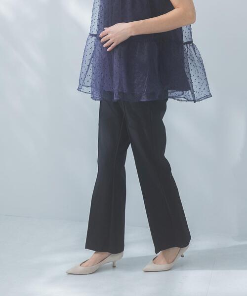 URBAN RESEARCH ROSSO WOMEN(アーバンリサーチ ロッソ)の「トリコットリブストレッチフレアパンツ(その他パンツ・レディース・ブラック・38/36)」の1枚目の写真