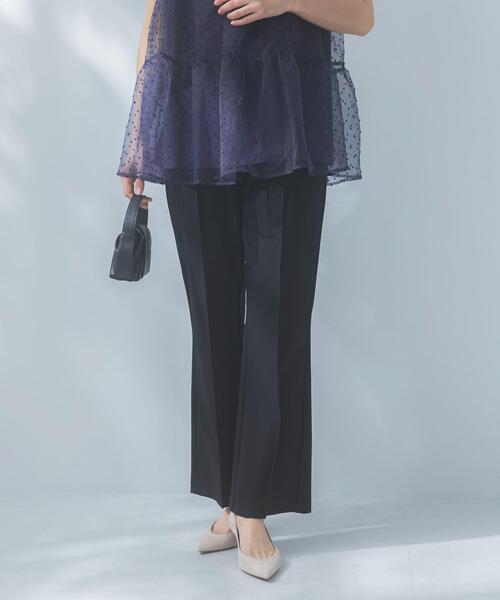 URBAN RESEARCH ROSSO WOMEN(アーバンリサーチ ロッソ)の「トリコットリブストレッチフレアパンツ(その他パンツ・レディース・ブラック・38/36)」の18枚目の写真