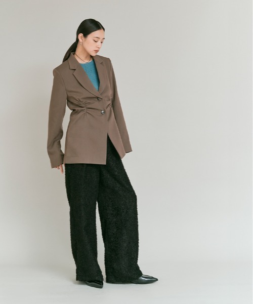 W:Huku(フーク)の「シアー リブ コットン ニット / Lightweight Sheer Ribbed Cotton Knit Top(ニット/セーター・レディース・ブルー/オフホワイト/イエロー/ワイン・FREE)」の14枚目の写真
