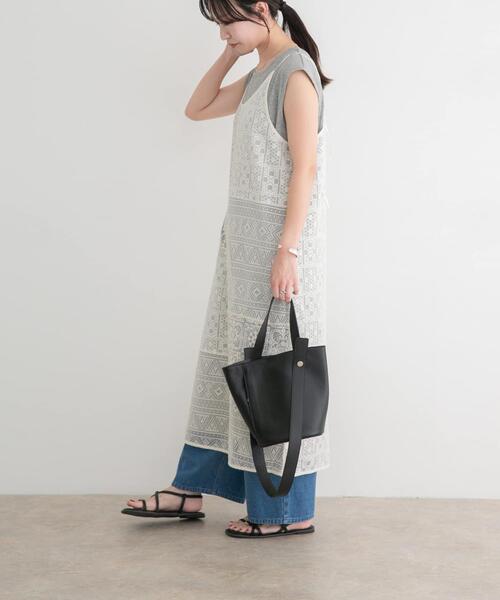 ITEMS URBANRESEARCH(アイテムズ アーバンリサーチ)の「インナー付きレースキャミワンピース(ワンピース・レディース・ブラウン/オフホワイト/ブラック・FREE)」の4枚目の写真