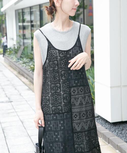 ITEMS URBANRESEARCH(アイテムズ アーバンリサーチ)の「インナー付きレースキャミワンピース(ワンピース・レディース・ブラウン/オフホワイト/ブラック・FREE)」の8枚目の写真