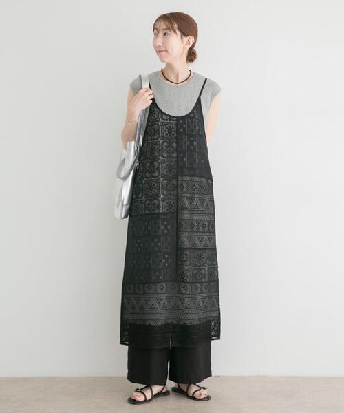 ITEMS URBANRESEARCH(アイテムズ アーバンリサーチ)の「インナー付きレースキャミワンピース(ワンピース・レディース・ブラウン/オフホワイト/ブラック・FREE)」の10枚目の写真