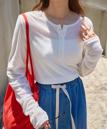 KOBE LETTUCE | ヘンリーネックシアーカットソー(Tシャツ/カットソー)